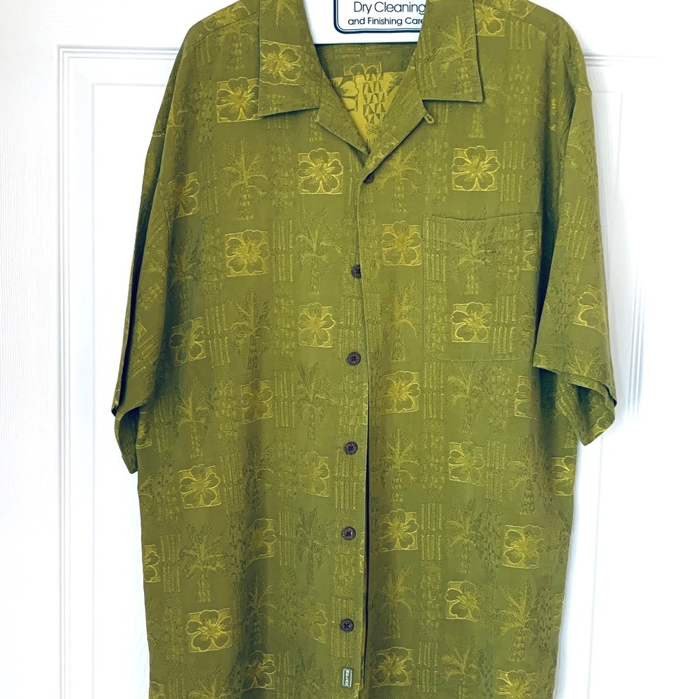 TOMMY BAHAMA Tropical Silk Short Sleeve Camp Shirt XL
